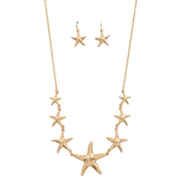 Sealife Cutout Starfish Necklace Set