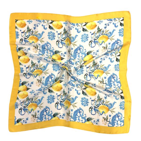 LEMON PRINT SQUARE SCARF