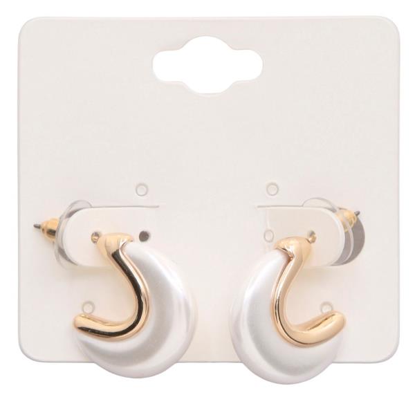 Pearl Open Circle Earring