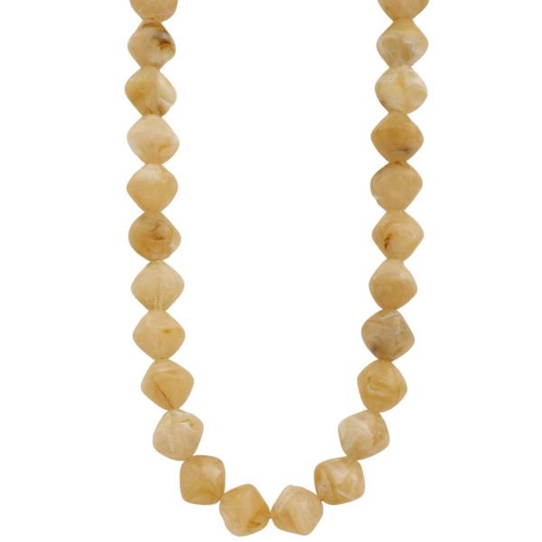 Irregular Cube Bead Necklace