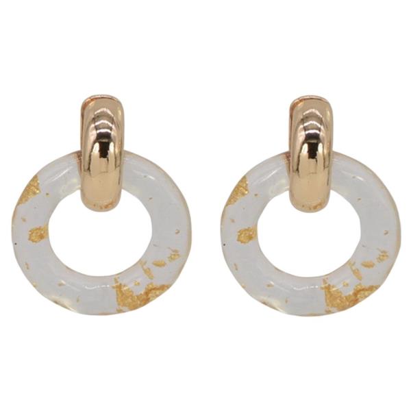 Ice Ring WGL Flake Earrings