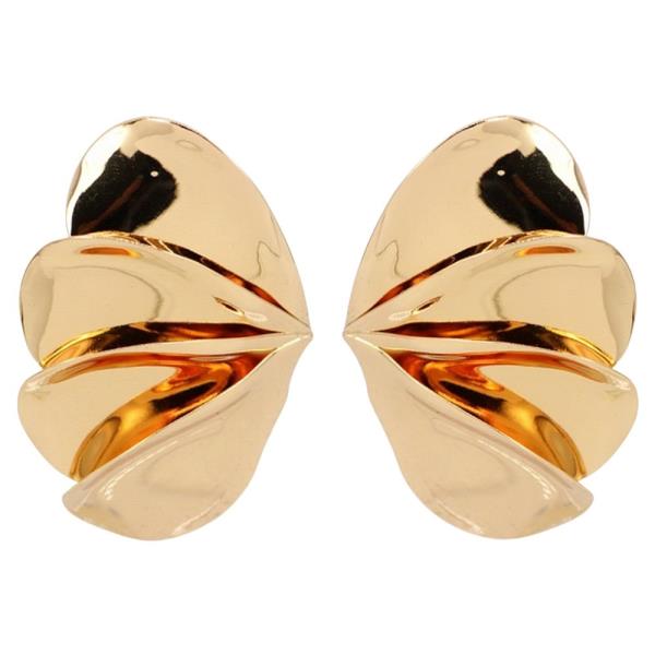 Metal Fan Stud Earring