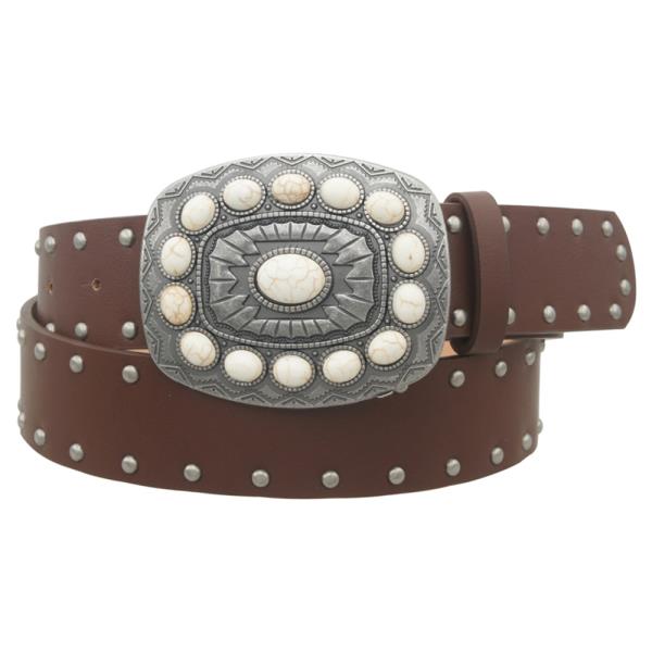 SW Rectangle Cab Concho Studded Strap Belt