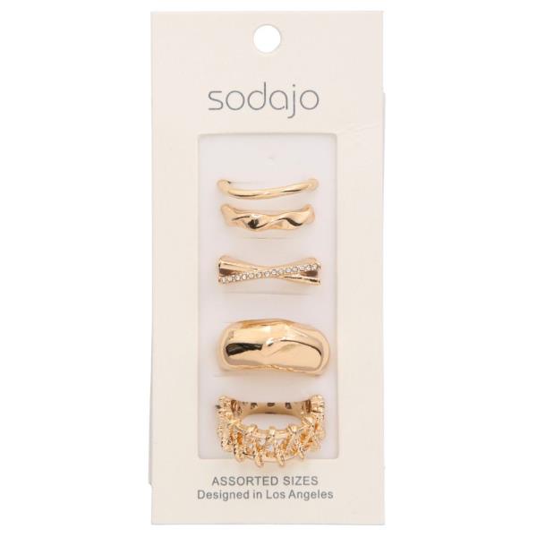 SODAJO Metal Assorted Ring Set
