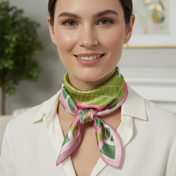 Geometric Color Block Print Bandana