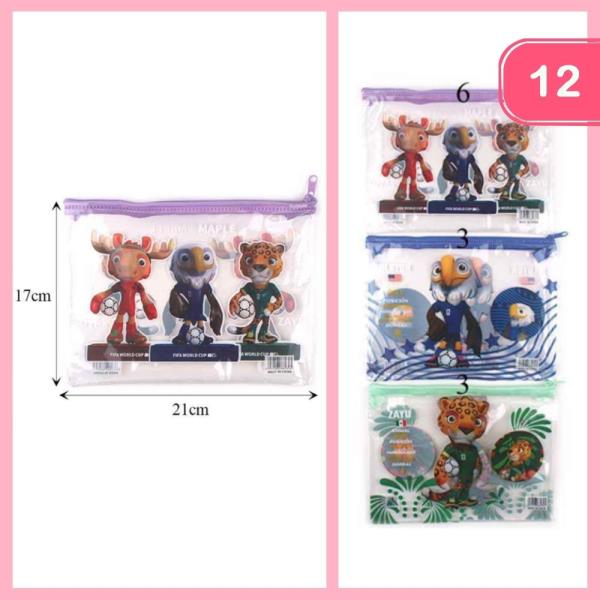 Mascot Clear Coin Purse Pencil Bag (12 Units)