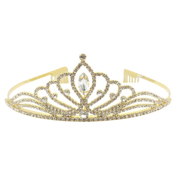 RHINESTONE ORNATE CROWN TIARA