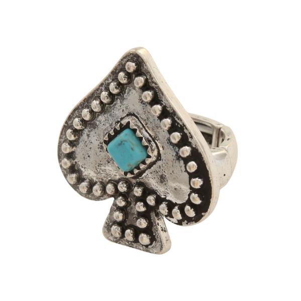 Ace Shape Metal Ring