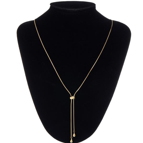 SECRET BOX Stainless Steel Bar Bolero Necklace