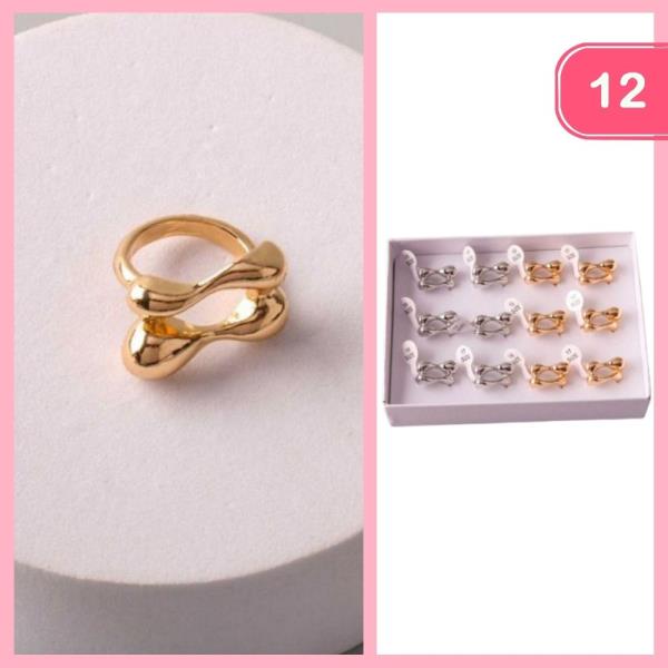 Chunky Drip Metal Ring (12 Units)
