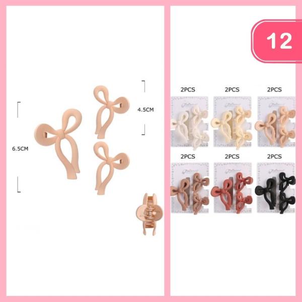 Bow Hair Claw Clip (12 Units)