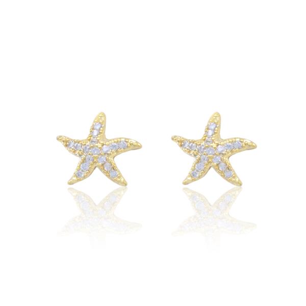 Starfish CZ Earring