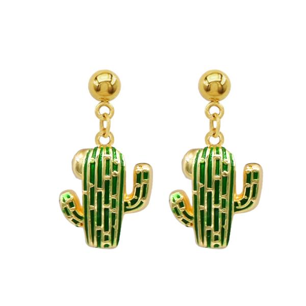 Cactus Stainless Steel Post Earring