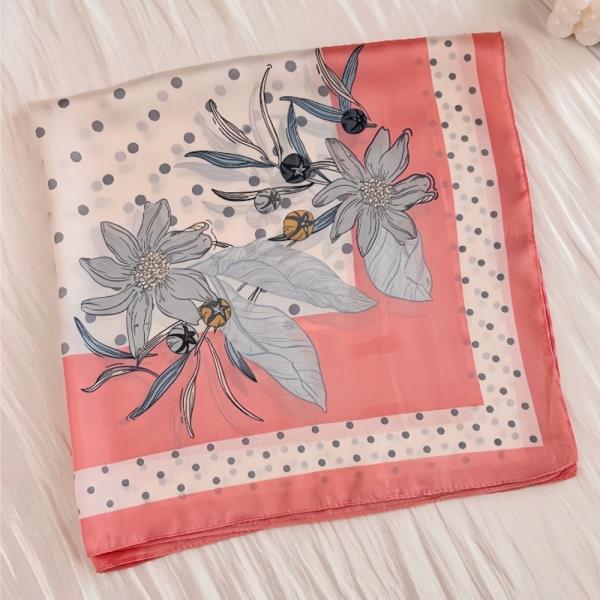 Bellflower Print Bandana Square Style Neckwear