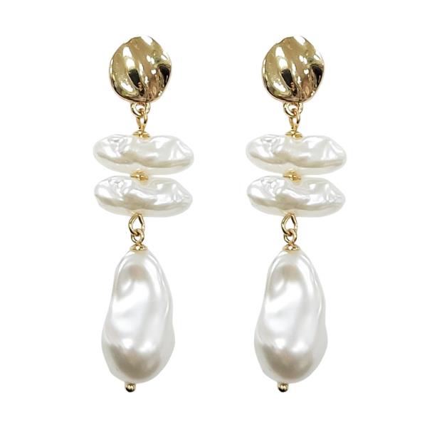 Baroque Pearl Multi Earring