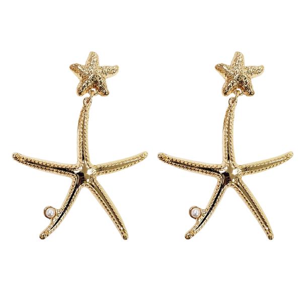 STARFISH PEARL POST EARRING