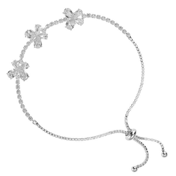 CZ Rhinestone Butterfly Slider Bracelet