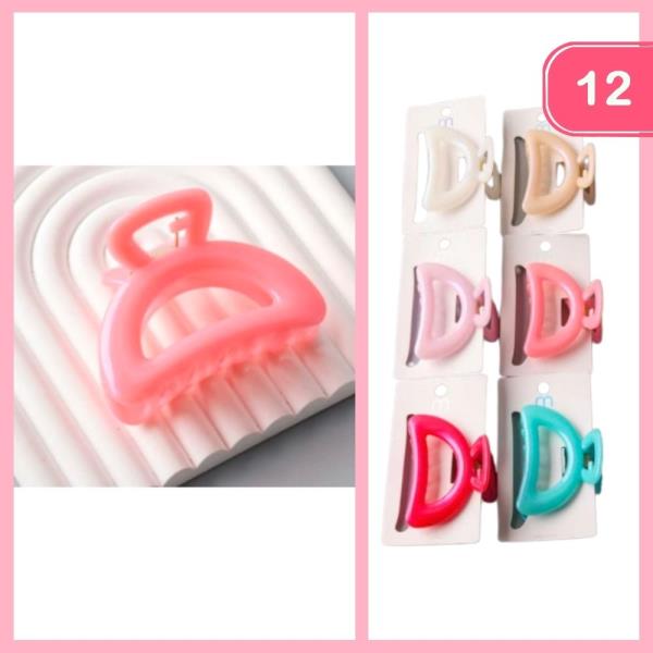 Rounded Crescent Claw Clip (12 Units)