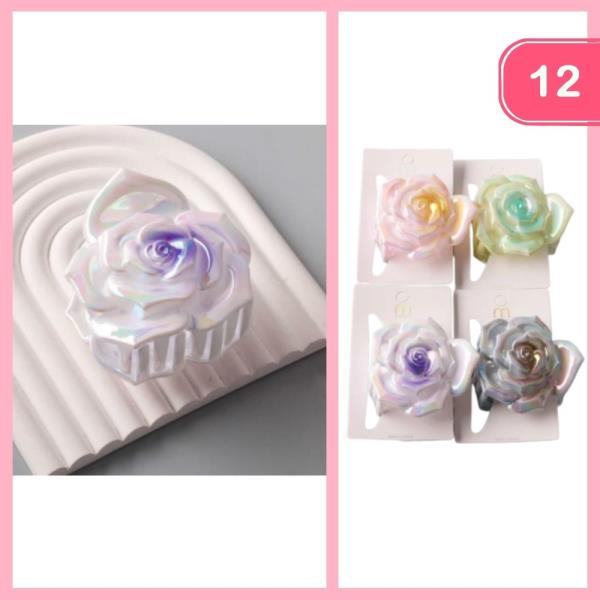 AB Ombre Rose Claw Clip (12 Units)