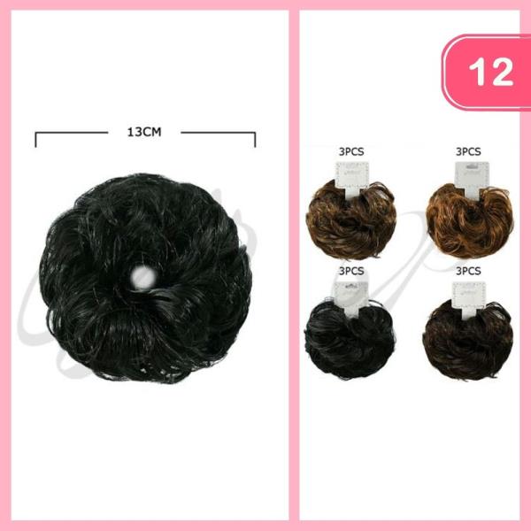 Messy Bun Hair Extension Scrunchie (12 Units)