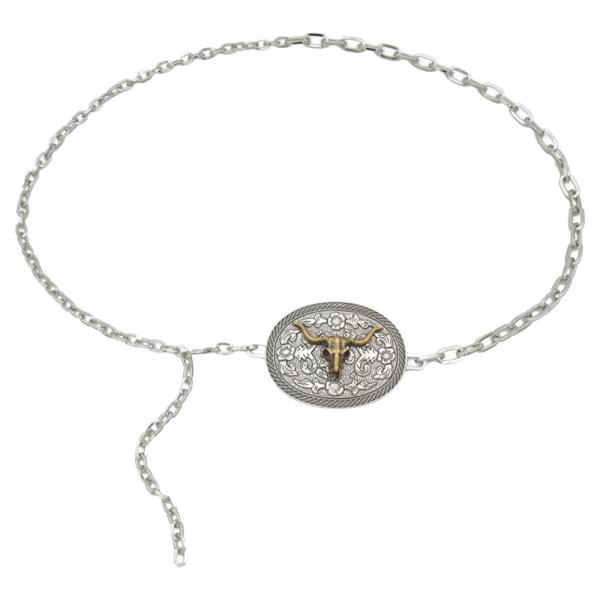 Over Longhorn Concho Chain Belt