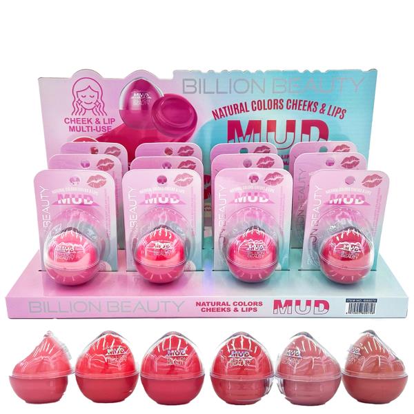 Billion Beauty Mud Cheeks and Lips (12 Units)