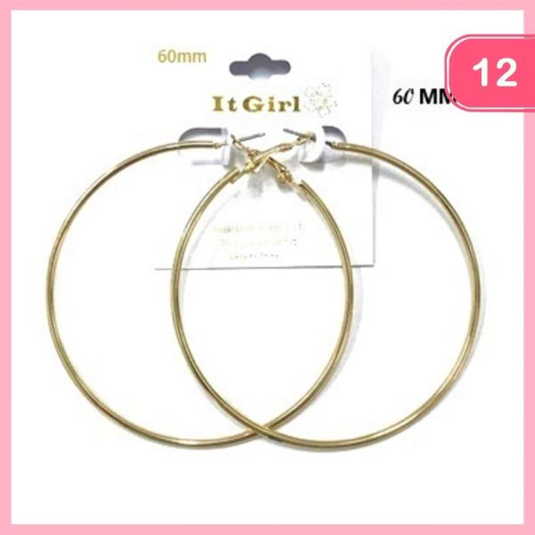60mm Hoop Earring (12 Units)