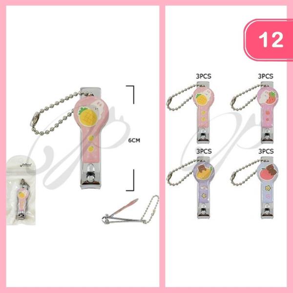 Hi Fruit Print Nail Clip (12 Units)