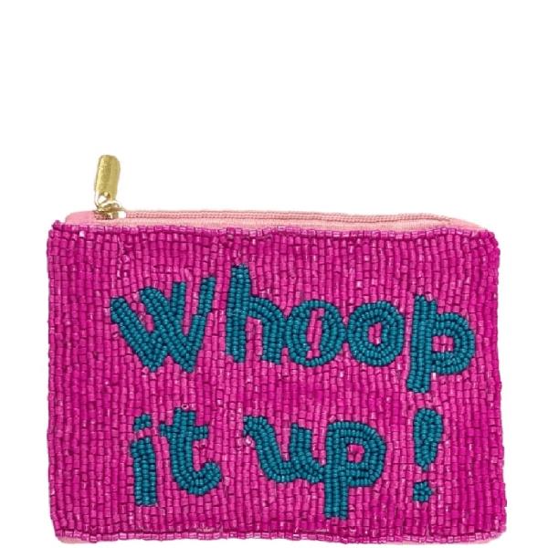 Seed Bead Whoop It Up Coin Purse Pouch Bag