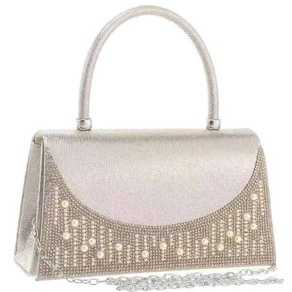 Rhinestone Handle Evening Bag
