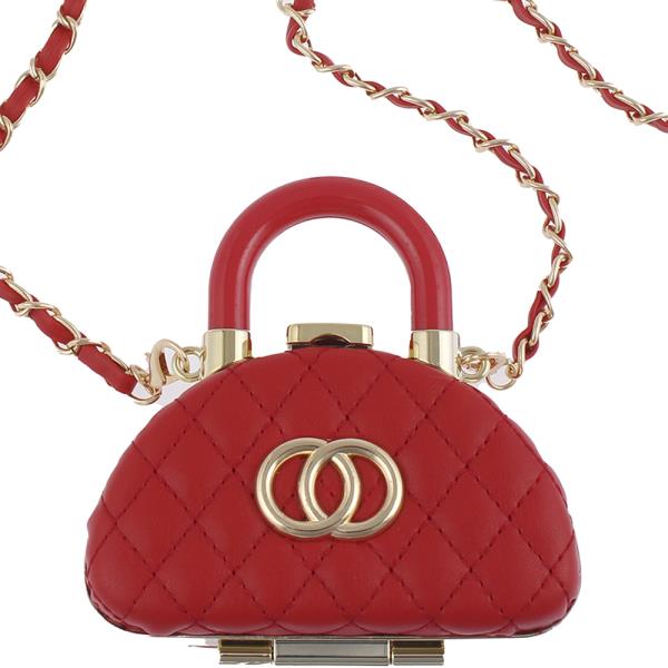 Quilted Mini Handle Crossbody Bag