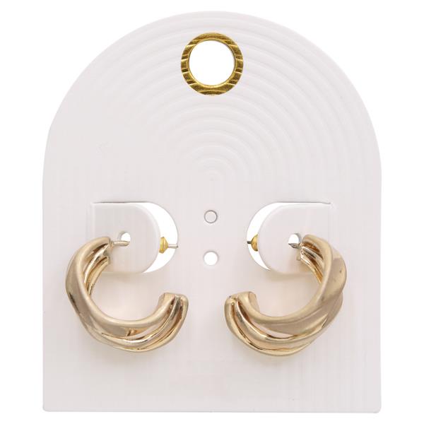Curved Brass Earring
