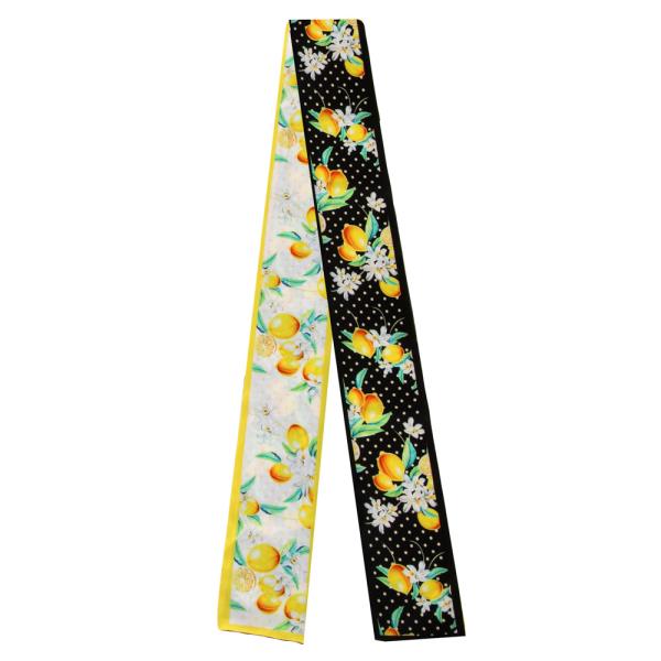 FRUIT FLOWER SKINNY SCARF