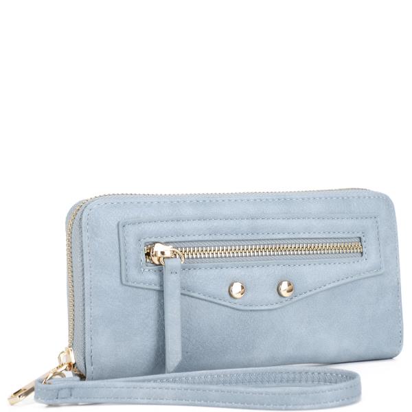 SMOOTH ZIPPER HAND STRAP WALLET