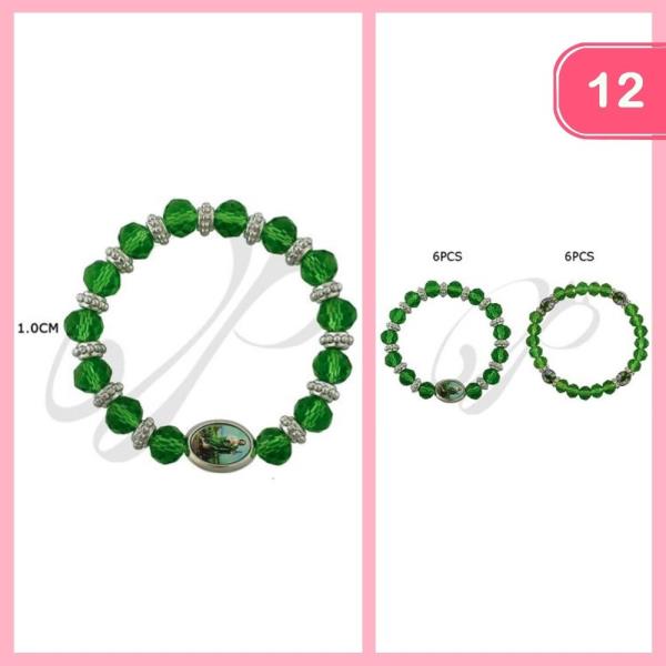 San Judas Tadeo Rhinestone Bracelet (12 Units)