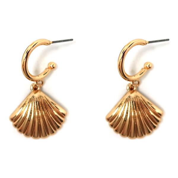 METAL SEASHELL EARRINGS