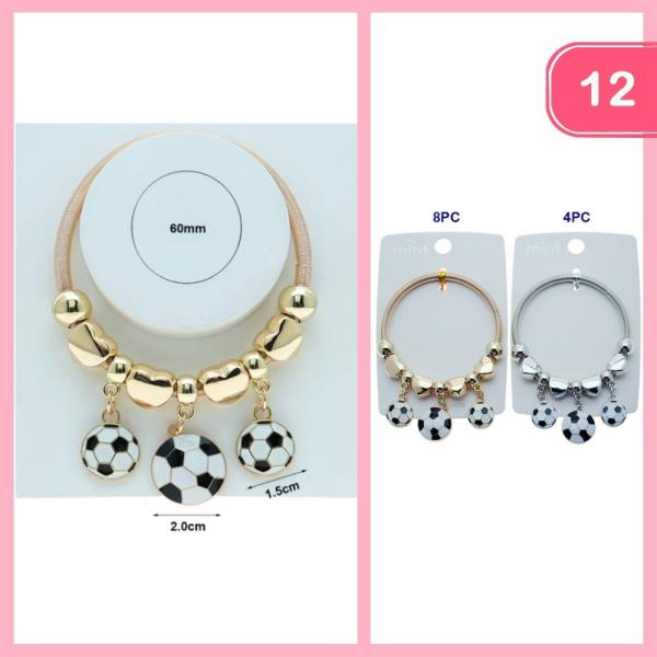 Soccer Ball Charm Bracelet (12 Units)