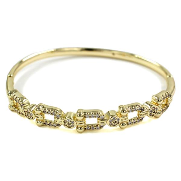 Pave Multi Link Hinged Bangle Bracelet