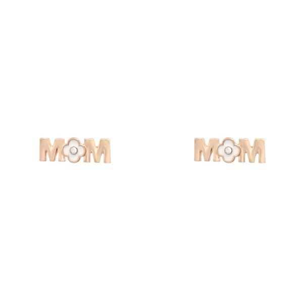 Metal Mom Stud Earring