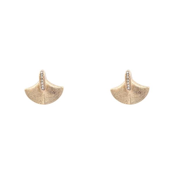 Metal Fan Stud Earring