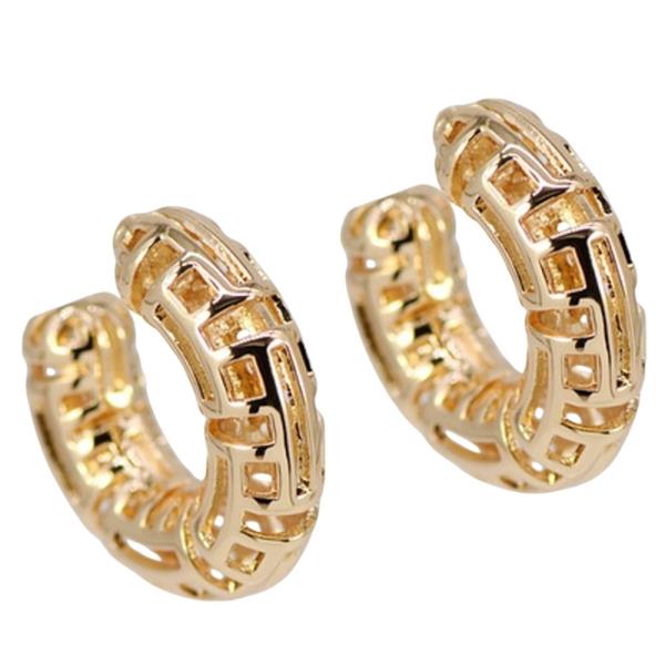 METAL CHAIN HOOP EARRING