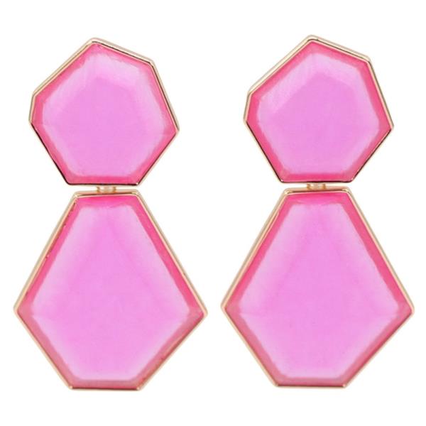 Resin Geometric Drop Earring