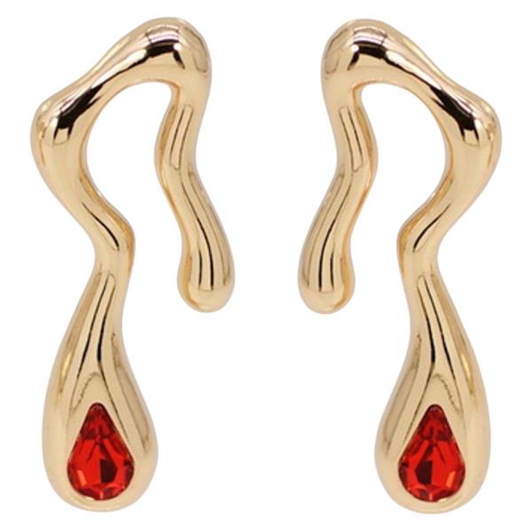 Metal Abstract Drop Earring