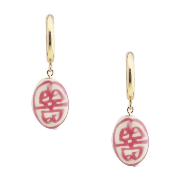 CERAMIC DANGLE EARRINGS