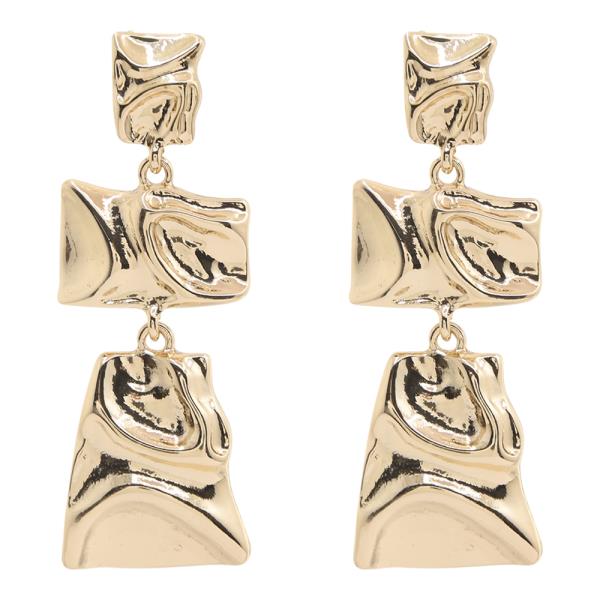 SDJ Abstract Shape Dangle Metal Earring