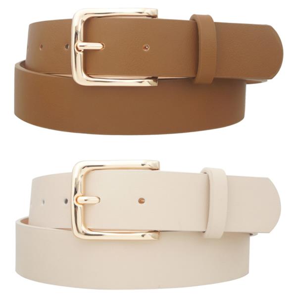 Keep Basic Rectangle Buckle Duo Belt