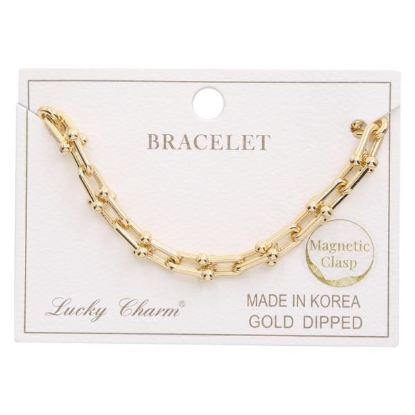 Chain Link Gold Dipped Bracelet