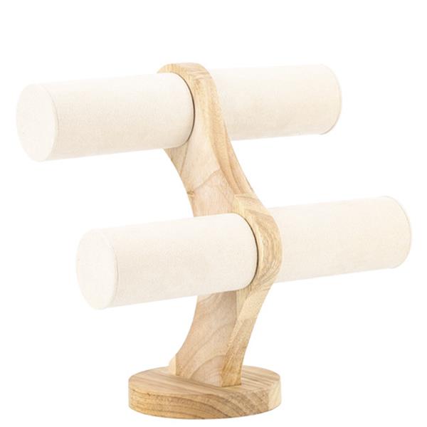 Wooden 2 Bar Jewelry Display