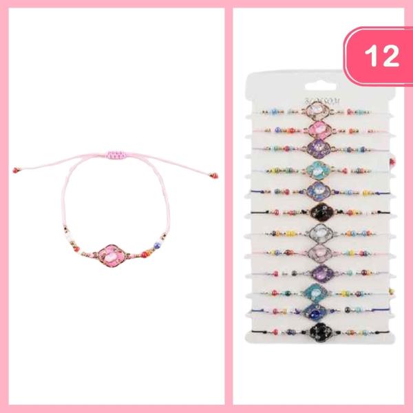 Seed Bead Thread Bracelet (12 Units)