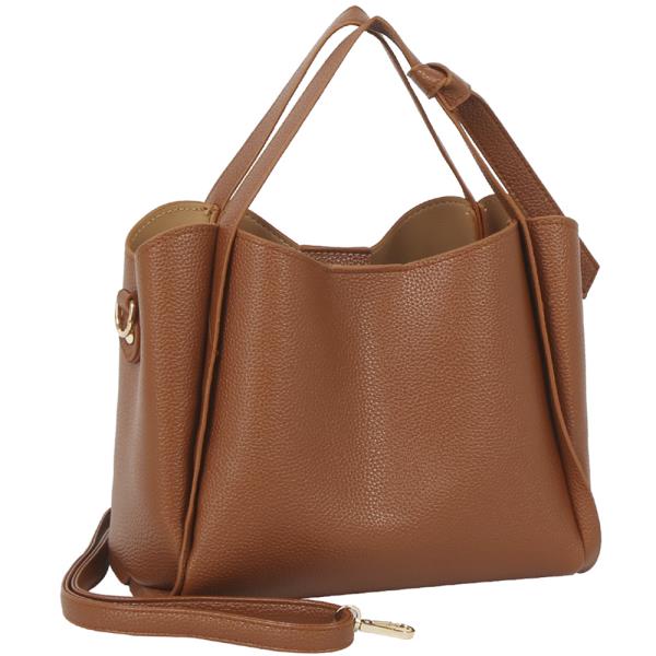 Textured Handle Satchel Bag
